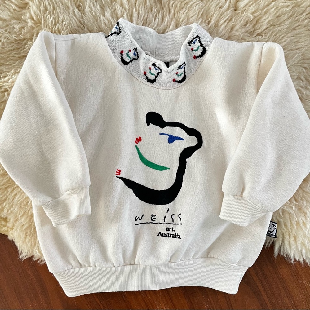 Vtg Weiss Art Australia Child Sweatshirt Embroidered Koala Toddler Kid Sz 2